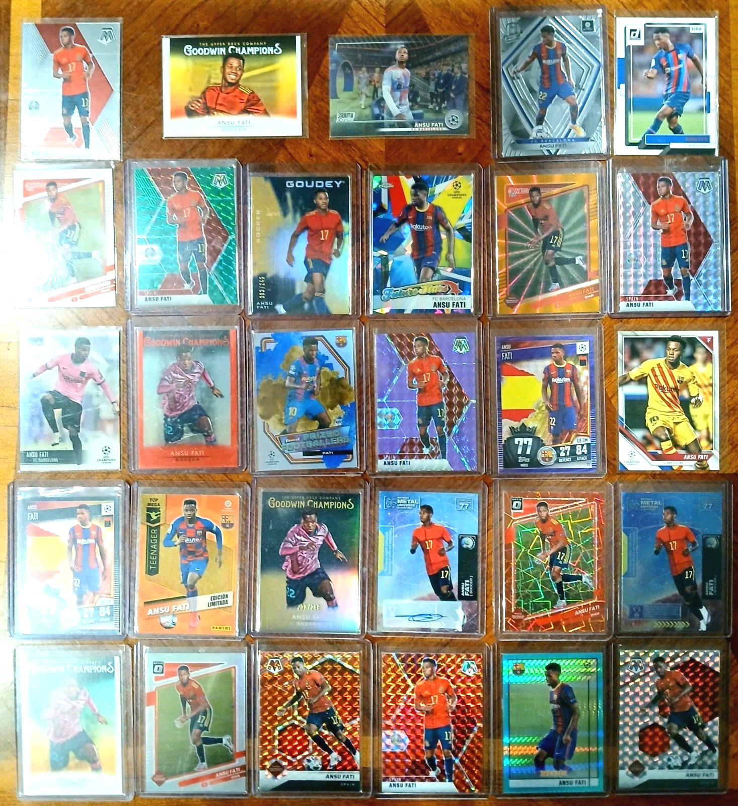 Ansu Fati Lot Auto Fusion Case Hit #d Goudey Purple Red Mosaic + Spain Barcelona
