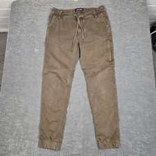 DUER Jogger Pants Mens 31x29 Olive Green No Sweat Drawstring Tencel MJNS1100