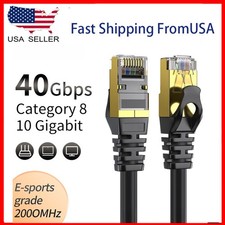 Cat 8 RJ45 Ethernet Cable Super Speed 40Gbps Patch LAN Network Gold Plated Lot