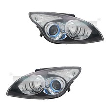 Scheinwerfer Set rechts & links Schwarz H1/H7 für Hyundai i30 Kombi FD