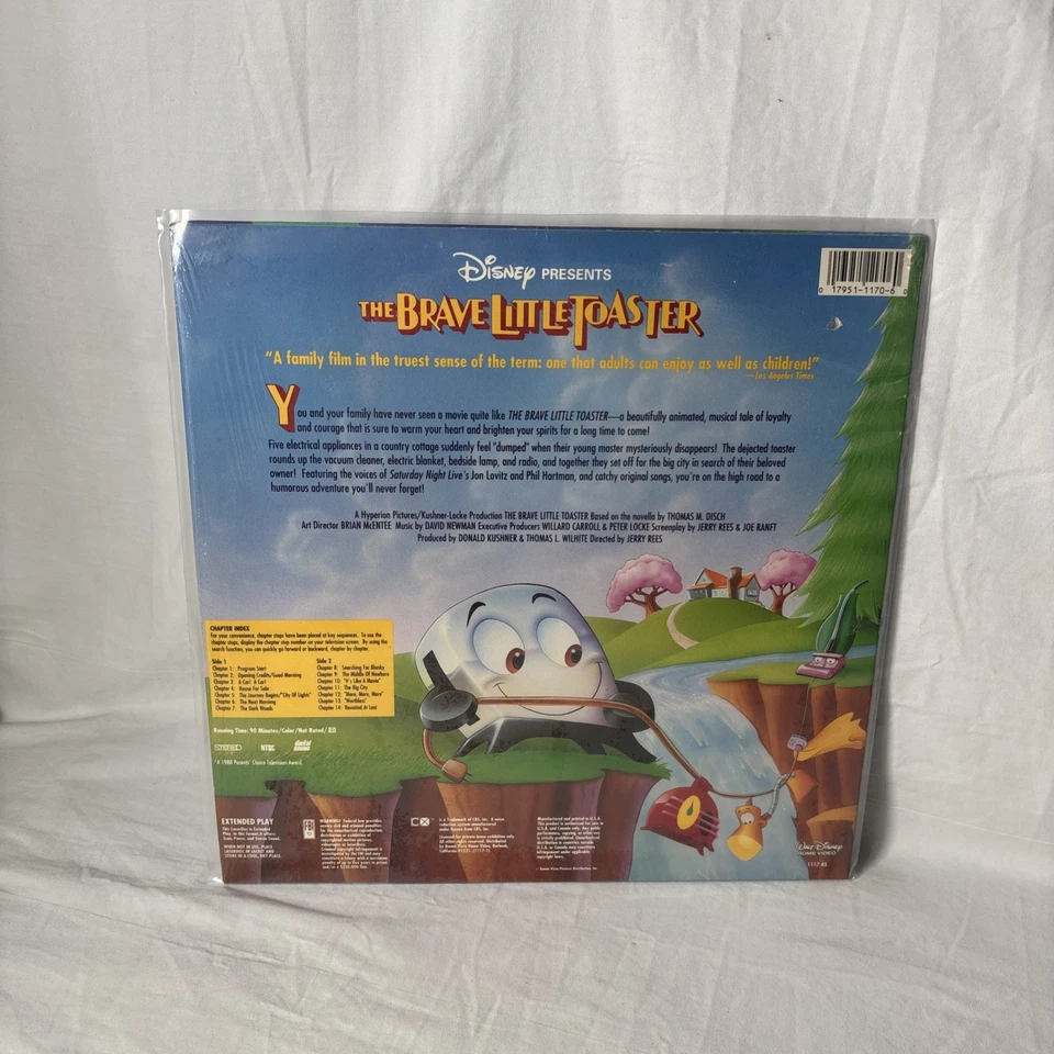 Disney The Brave Little Toaster LaserDisc Animated Movie Rare 1117AS Sealed New - Image 3 of 4