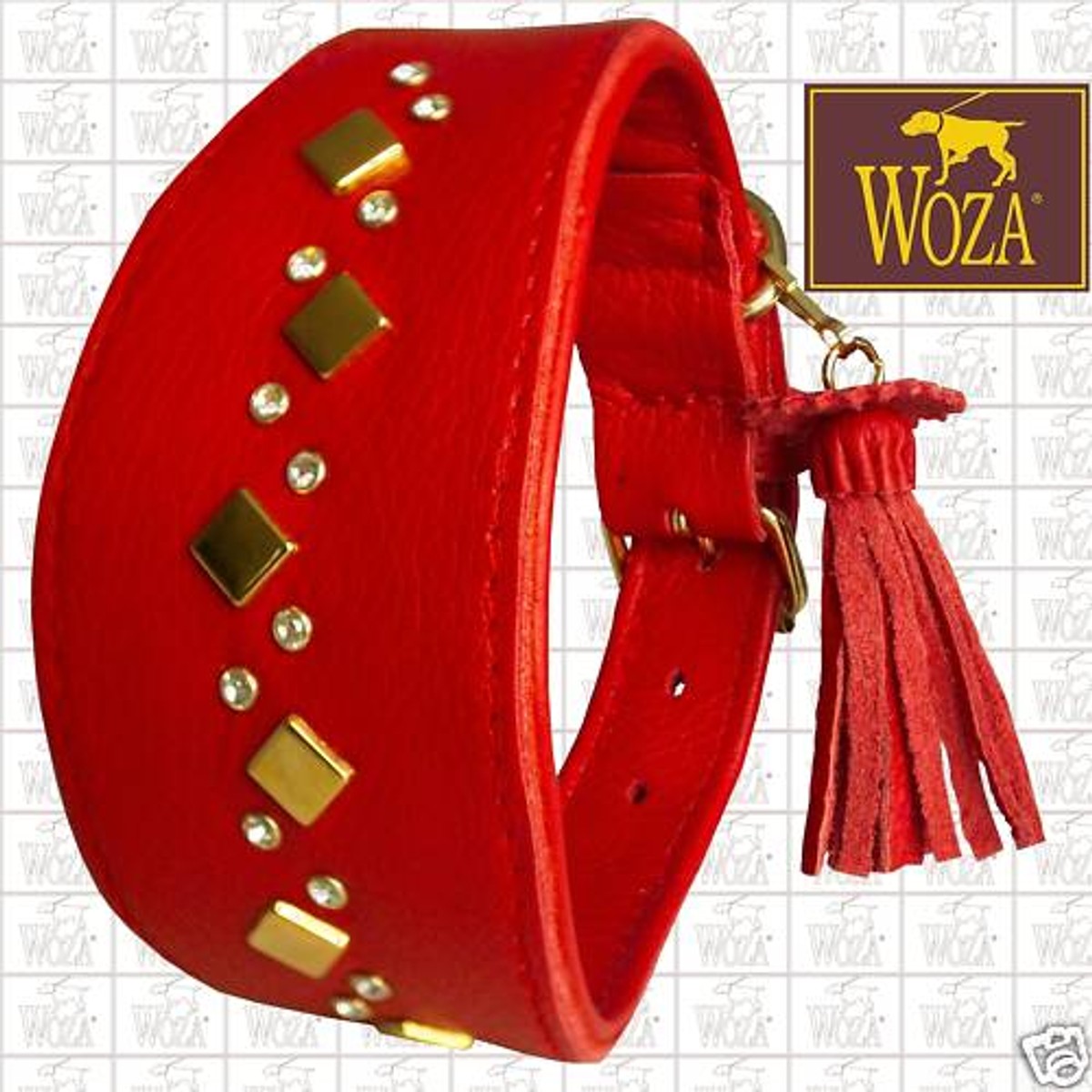 Premium Windhundhalsband Vollleder WOZA Greyhound