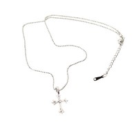 Halskette Kette Mit Kreuz Cross AnhäNger Strass