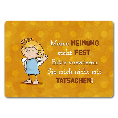 Engel Fußmatte in 35x50 cm ohne Rand mit Spruch - Verwirre mich nicht mit
