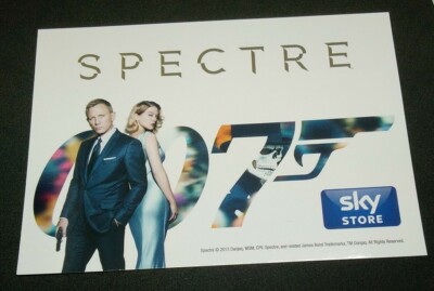007 James Bond OFFICIAL Promotional postcard Daniel Craig SPECTRE