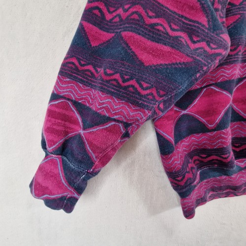 Sudadera para mujer Best Company XL púrpura patrón geométrico suéter deletreado - Imagen 7 de 10