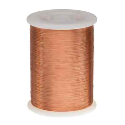 41 AWG Gauge Enameled Copper Magnet Wire 1.0 lbs 40718' Length 0.0030'' 155C Nat
