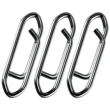 50PCS Stainless Steel Fishing Speed Clips for Quick Lure Change 125LB Strength