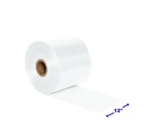 12" x 725' Clear Poly Tubing Tube Plastic Bag Polybags Custom Bags on Roll 6 ML