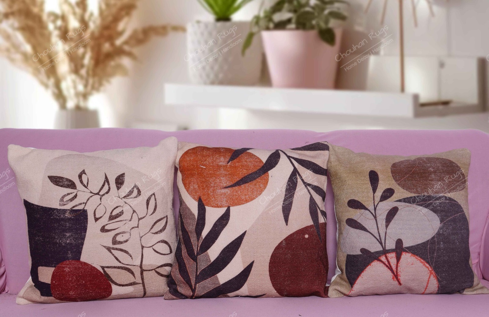 Digital Printed Cotton Cushion Cover for Stylish Home Decor Pillow Case