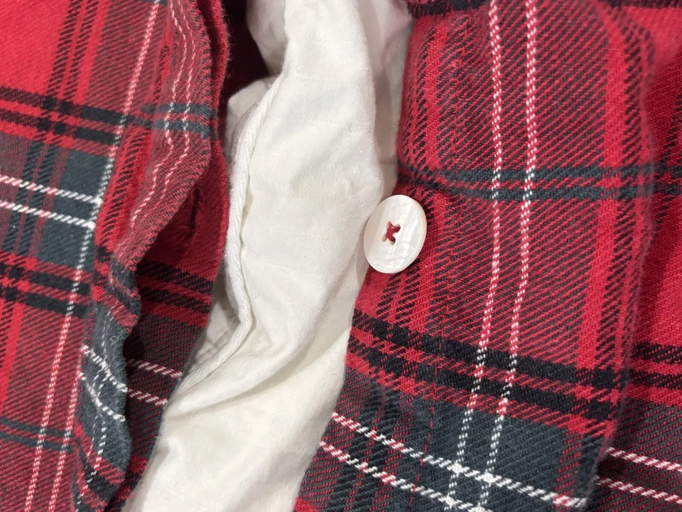 Edredón Williams Sonoma Mezcla de Lino Talla King Rojo Tartán Cuadros SIN INSERTO Foto 4 de 4