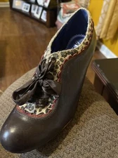 poetic license shoes 33 Leopard Tied Vintage Heels With Purple Bottom