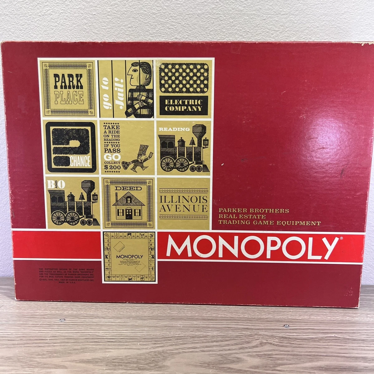 Monopoly Board 1964 Vintage Manufacture Board & Traditional Games