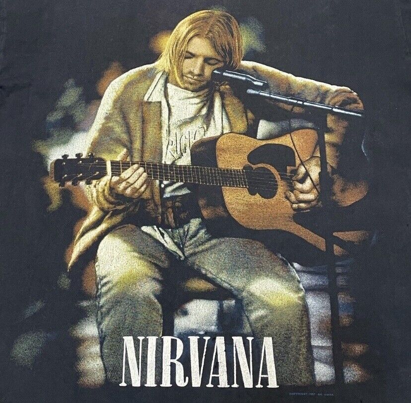 Vintage 1997 Rare Nirvana Kurt Cobain Memorial Guitar Grunge Vintage 1997 Rare Nirvana Kurt Cobain Memorial Guitar Grunge