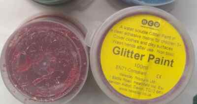 Glitzer Farbtöpfe 3 verschiedene Farben 100ml Töpfe