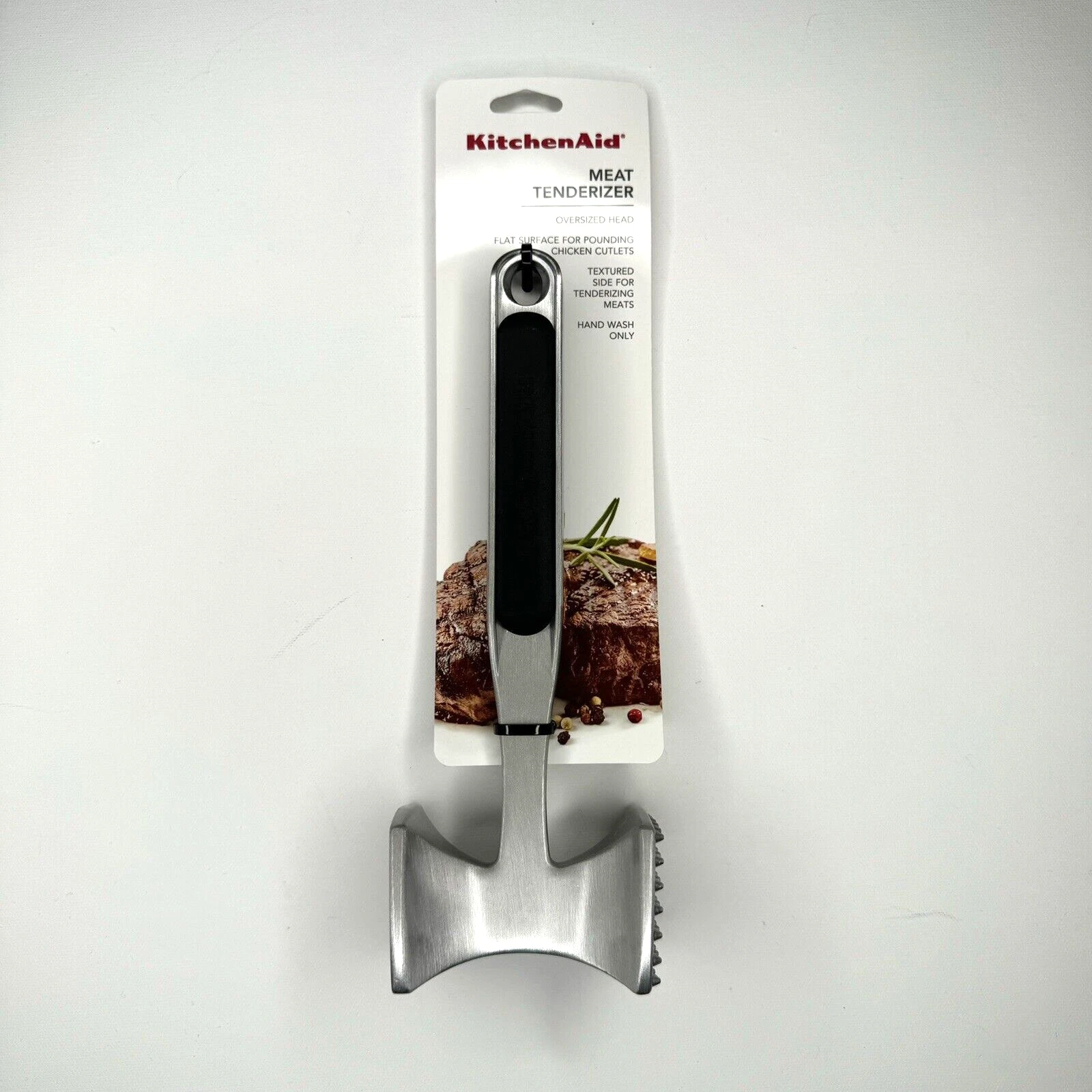 KitchenAid Meat Tenderizer Mallet Oversized Head Silicone Grip Hand Wash Only