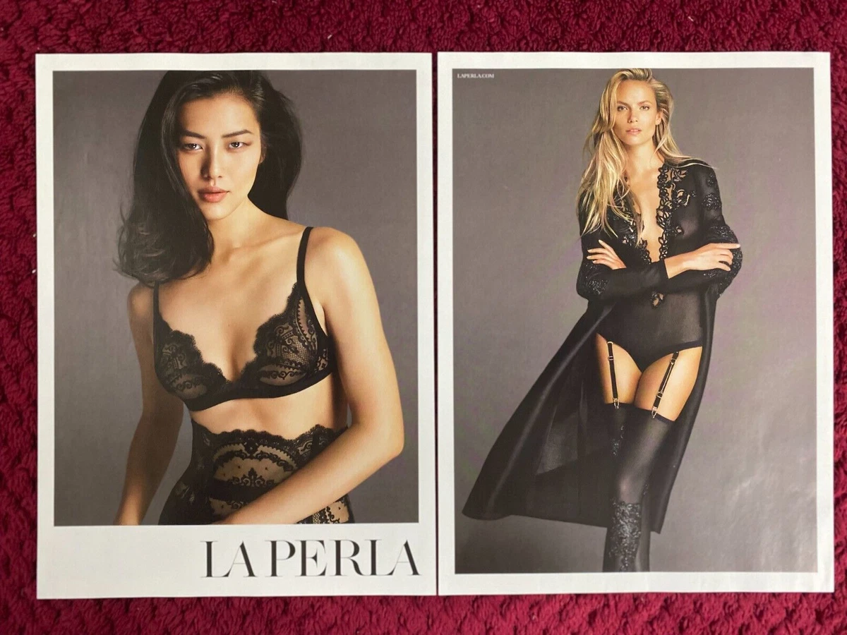 2015 LA PERLA Lingerie Liu Wen & NATASHA POLY Magazine Print AD ( 2-pg) *