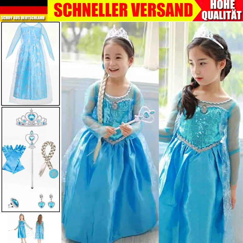MARKENLOS Frozen Kleid Die Eiskönigin Prinzessin ELSA Kleid Kostüm KarnevalCosplay Party