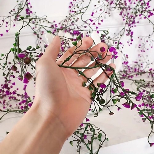 DIY Ornament Simulation Wisteria Rattan Purple Faux Ivy Wedding - Picture 3 of 9