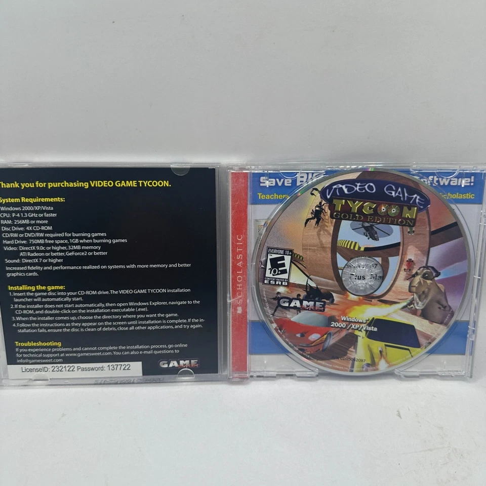 Video Game Tycoon Gold Edition PC CD-ROM Game Scholastic 2009 - Image 3 of 3