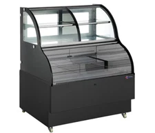 Omcan USA 47277 48" Dual Serve Refrigerated Display Case in Black, Combinatio...