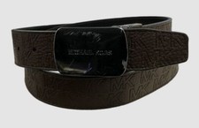 68 Michael Kors Men's Brown Black Reversible Logo Buckle Belt Size 36