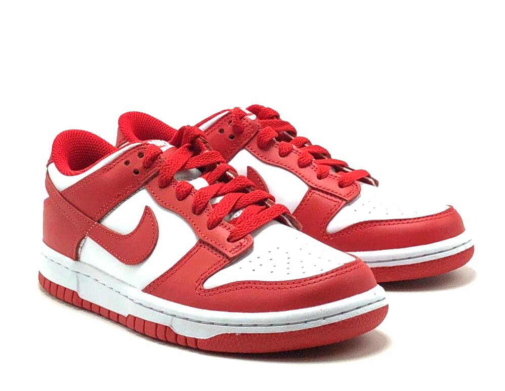 NEW* Youth Grade-School Nike Dunk Low (GS) White/Red (FB9109 119