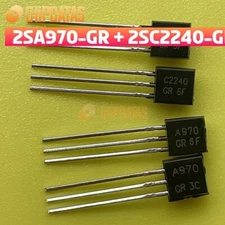 100Pairs 2SA970 + 2SC2240 A970 + C2240 2SA970-GR + 2SC2240-GR Transistor