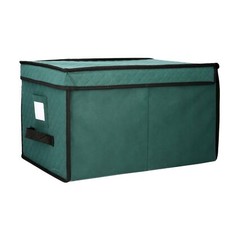 Ornament Storage Box - Flip Top Organizer Cube With 24 Individual Compartments