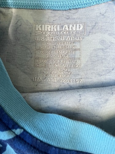 Kirkland Short Sleeve 2 piece Shark Theme Pajamas Set Size 8 - Picture 6 of 10