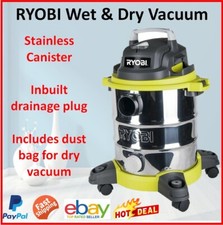 Ryobi Wet And Dry Vacuum Industrial 