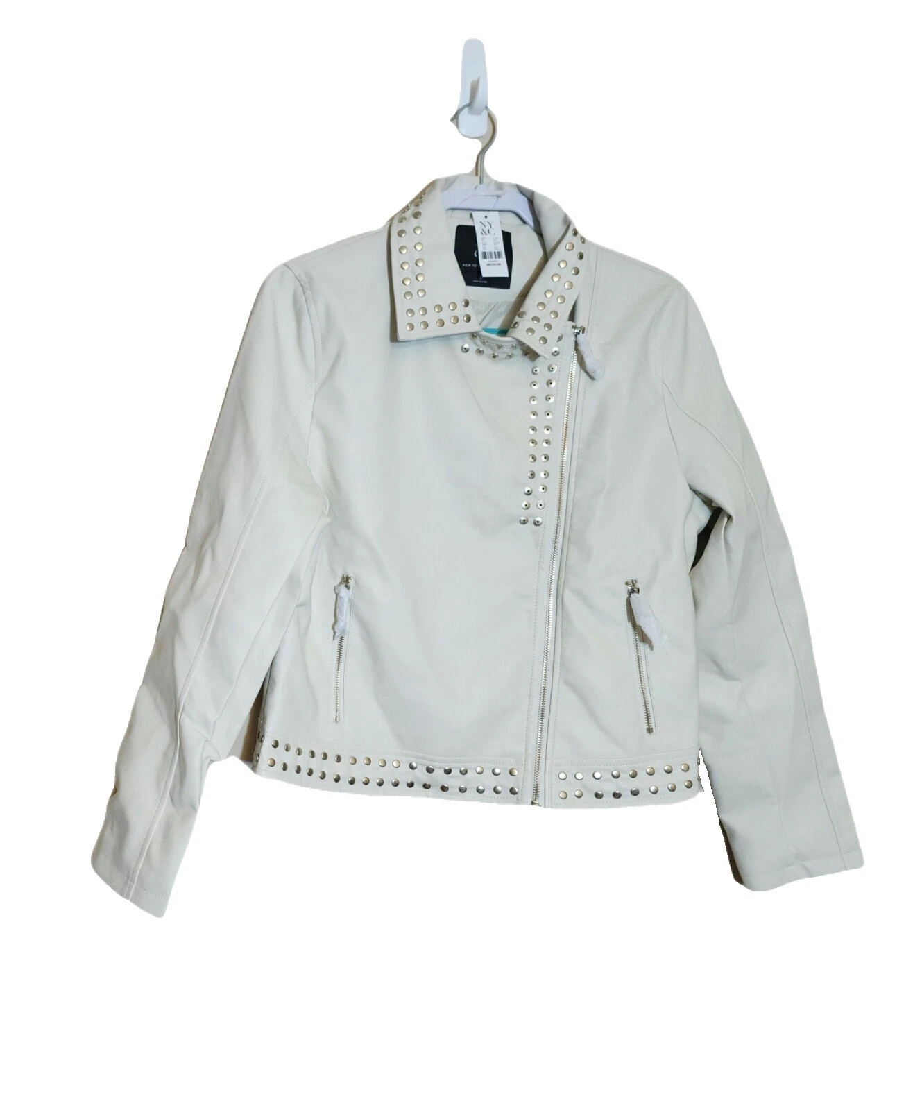 Jaqueta Motoqueiro NYC sólido Casacos, jaquetas e Coletes para mulheres