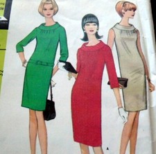  LOVELY VTG 1960s DRESS McCALLS Sewing Pattern 12/32 FF