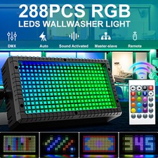 288LEDs Wall Wash Light DMX RGBW Strobe Beam Stage Effect Lighting With Remote