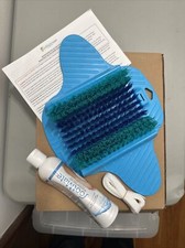 The FootMate System Foot Brush Scrubber Rejuvenating Gel Cleans Feet In Shower