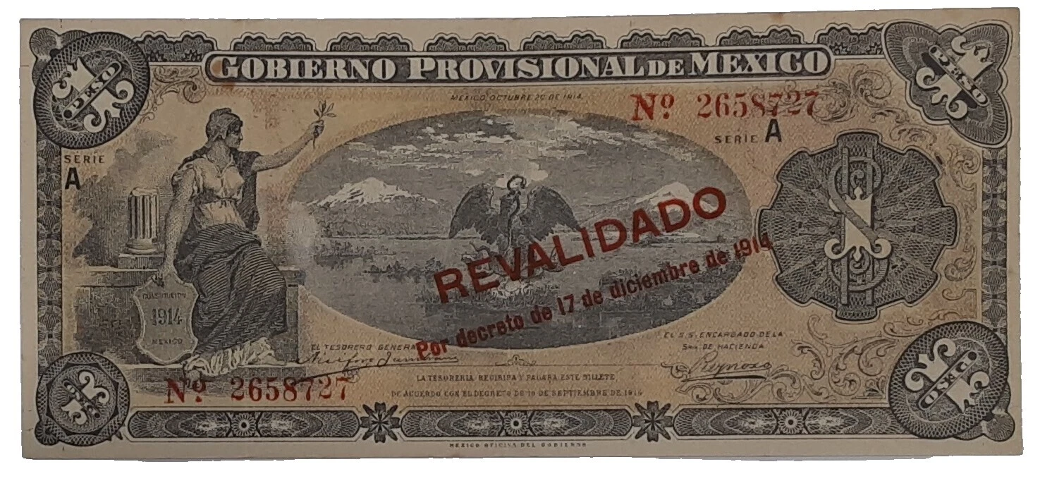 Uncertified 1916 Year Mexican Paper Money