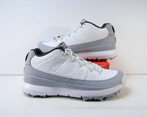 Nike Air Jordan 9 IX Retro Low White Grey Golf Shoes Sz 8.5 NEW 833798 103 RARE | eBay