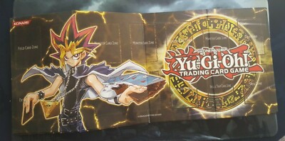 Official Yugioh Thick Cardboard Folding Playmat 1 - 1996 Double Sided | eBay