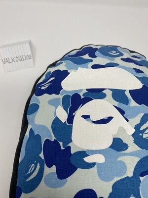 RARE* A Bathing Ape BAPE ABC Ape Head Cushion Blue SS17 100