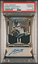 2022 Obsidian Kenneth Walker III Rookie Patch Auto /175 PSA 10 POP 1 Seahawks RC
