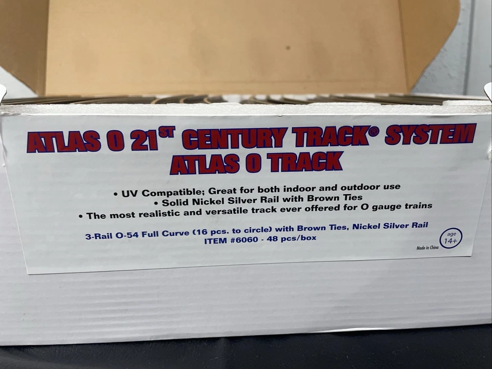 Atlas O #6060 3 Complete Circles Brown Ties 3-Rail O-54 Full Curved 48 Sections - Image 3 of 4