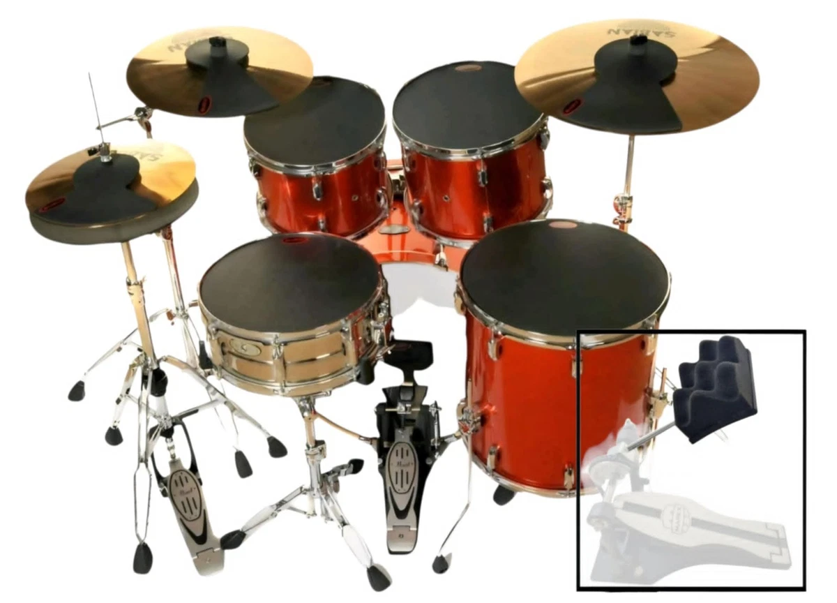 BESPORTBLE Mute Pad For Drums Leather Drum Silencers Adjustable Noise