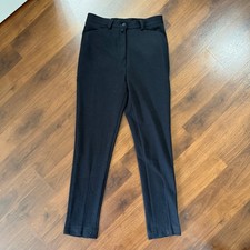 Dries Van Noten High Rise Skinny Wool Blend Dress Pants Black Career Sz40 US 4 