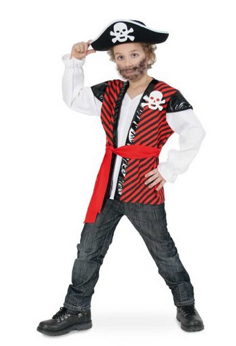 Fasching Piraten KostüM Oberteil Mit GüRtel Gr. 152-image