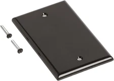 Leviton 1-Gang No Device Blank Wallplate, Standard Size, Thermoset, Box Mount, 8