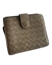 Bottega Veneta Grey Intrecciato Leather French Wallet - Compact Bifold 4.25x4
