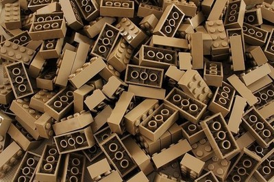 100 Stück LEGO  2x4 Steine Bausteine Dark Tan/Dunkel Beige 3001 NEU NEU NEU