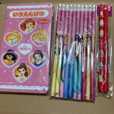 Disney Princess Colored Pencil Set Cinderella, Ariel, Aurora New,