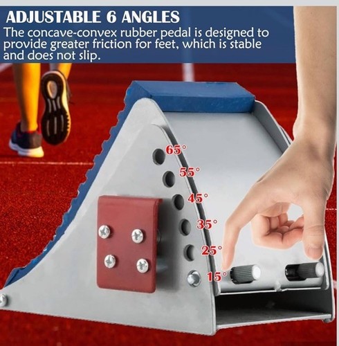 Lightning Starting Block Sprinter Pedals 6 Angle Adjustable Sprinter Track - Picture 5 of 5