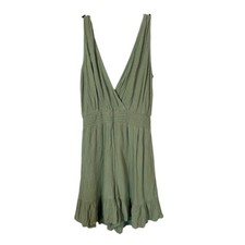 Rewind Green Sleeveless Lightweight One Piece Casual Romper Women Sz XS
